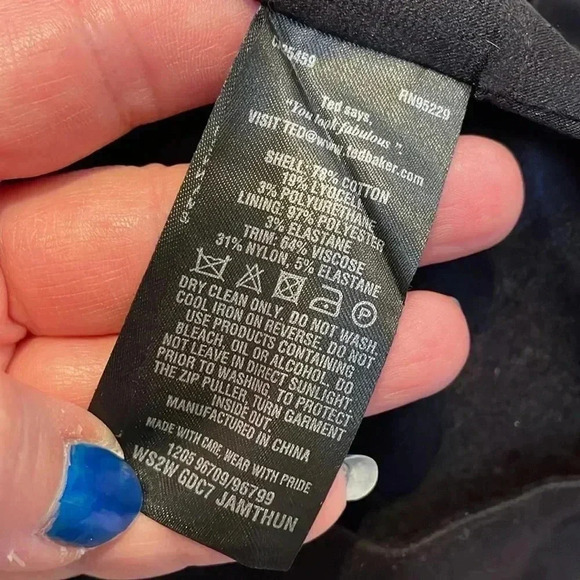 Ted Baker Dress-Black-2 - Picture 7 of 7